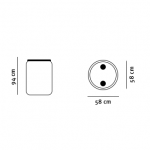 Spunstromle tegning med dimensioner