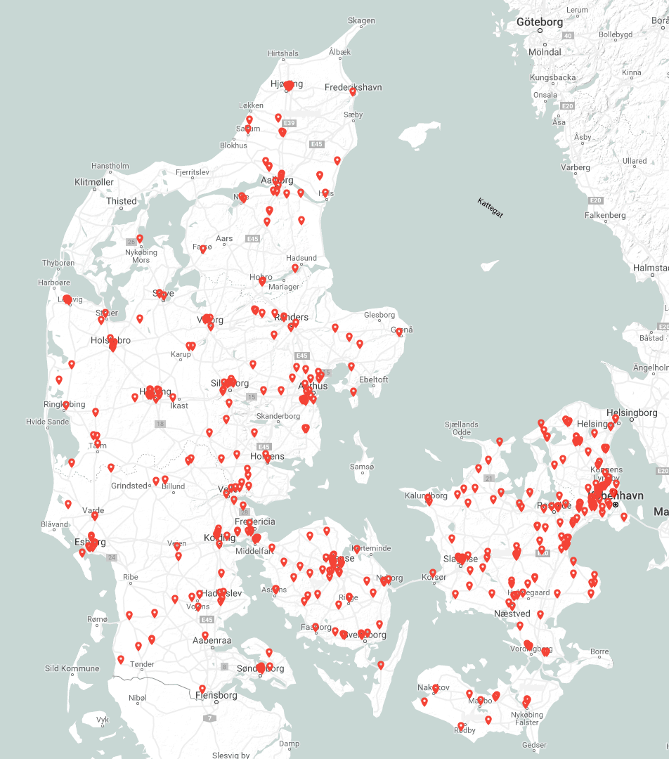 E-Miljø kunder i hele Danmark