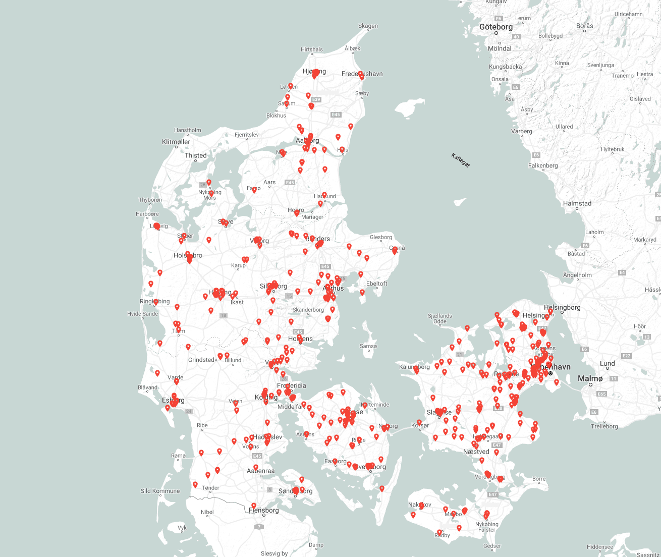 E-Miljø kunder i hele Danmark